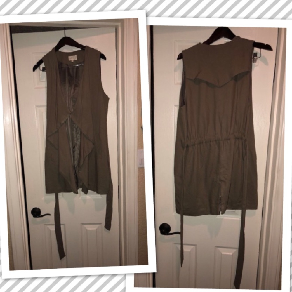 Olive green vest